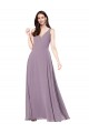 Sheath V-Neck Soft Chiffon Long Dark Lavender Formal Evening Gown / Bridesmaid Dress Sydney