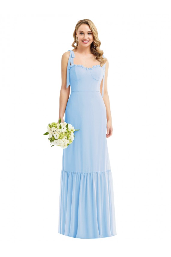 A-Line Sweetheart Soft Chiffon Long Light Sky Blue Semi Formal Evening Dress / Bridesmaid Dress Sydney