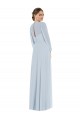 A-Line Strapless Soft Chiffon Long Sea Glass Formal Evening Gown / Bridesmaid Dress Sydney