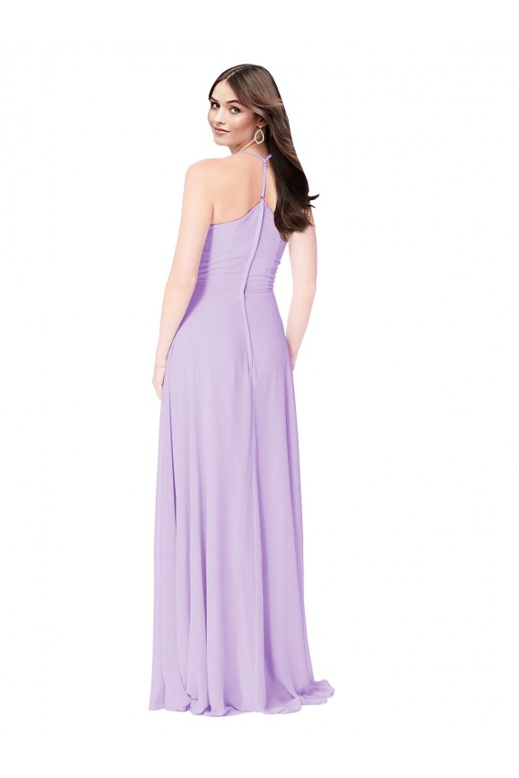 A-Line V-Neck Soft Chiffon Long Saffron Formal Dress / Bridesmaid Dress Sydney