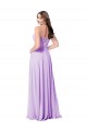 A-Line Scoop Neck Soft Chiffon Long Lilac Bridesmaid Dress Sydney