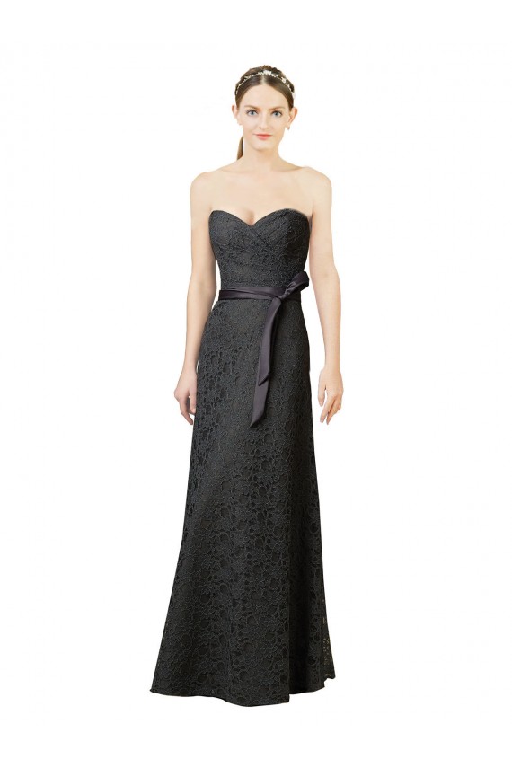 Sheath Sweetheart Lace Long Slate Grey Bridesmaid Dress Sydney