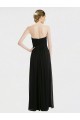 A-Line Strapless Soft Chiffon & Lace Long Black Bridesmaid Dress Sydney