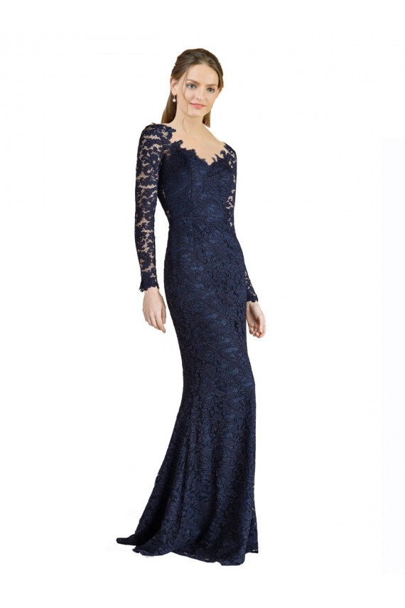 Mermaid Sweetheart Lace Long Dark Navy Prom Dress / Bridesmaid Dress Sydney