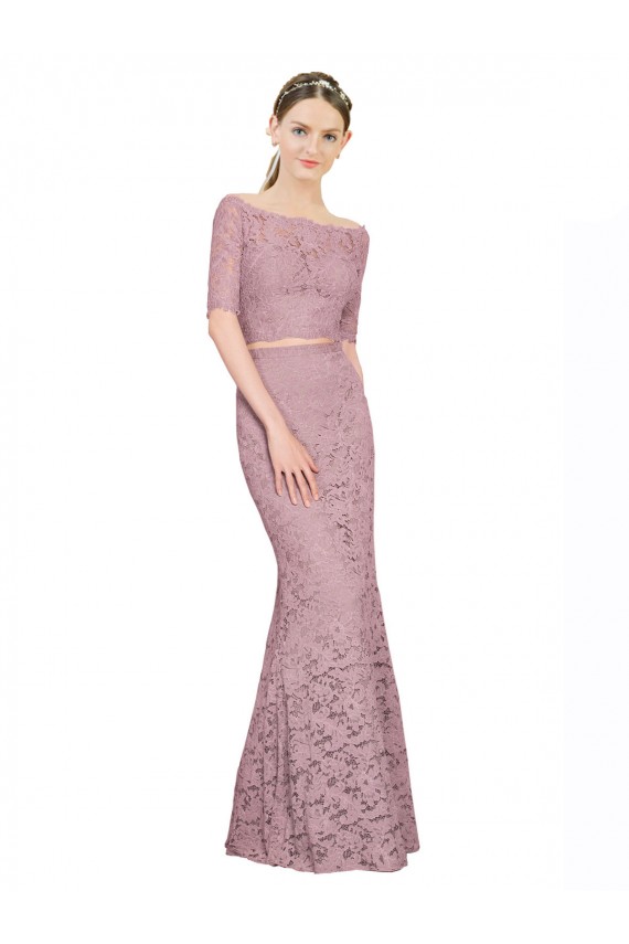 Mermaid Off the Shoulder Lace Long Prom Dress / Bridesmaid Dress Sydney