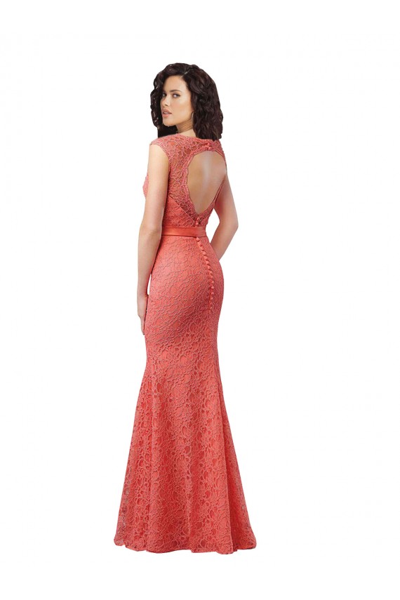 Mermaid V-Neck Lace Long Bridesmaid Dress Sydney