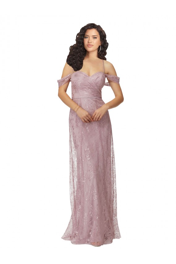 A-Line Sweetheart Lace Long Bridesmaid Dress Sydney