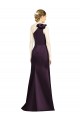 Mermaid One Shoulder Satin Long Grape Bridesmaid Dress Sydney