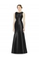 Mermaid High Neck Satin Long Black Bridesmaid Dress Sydney