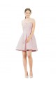 A-Line Sweetheart Satin Knee Length Pink Evening Gown / Bridesmaid Dress Sydney