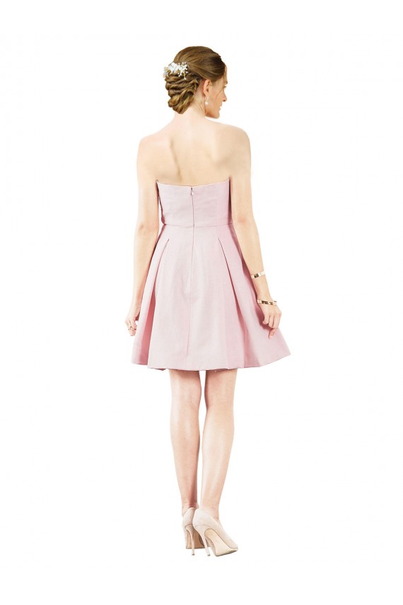 A-Line Sweetheart Satin Knee Length Pink Evening Gown / Bridesmaid Dress Sydney