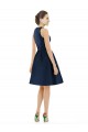 A-Line Halter Neck Satin Cocktail Length Dark Navy Bridesmaid Dress Sydney