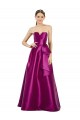A-Line V-Neck Satin Long Merlot Prom Dress / Bridesmaid Dress Sydney