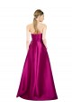 A-Line V-Neck Satin Long Merlot Prom Dress / Bridesmaid Dress Sydney