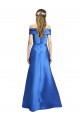 A-Line Off the Shoulder Satin Long Black Tie Evening Gown / Prom Dress / Bridesmaid Dress Sydney