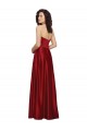 A-Line Strapless Satin Long Dark Red Prom Dress / Bridesmaid Dress Sydney