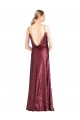 A-Line High Neck Sequin Long Burgundy Formal Evening Gown / Prom Dress / Bridesmaid Dress Sydney