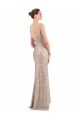 Sheath V-Neck Sequin & Sparkling Sequin Long Silver Formal Evening Gown / Prom Dress / Bridesmaid Dress Sydney