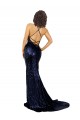 Mermaid V-Neck Sequin Long Dark Navy Formal Evening Gown / Prom Dress / Bridesmaid Dress Sydney
