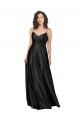 A-Line V-Neck Silk like Satin Long Black Formal Dress / Bridesmaid Dress Sydney