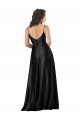A-Line V-Neck Silk like Satin Long Black Formal Dress / Bridesmaid Dress Sydney