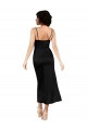 A-Line Cowl Neck Silk like Satin Tea Length Black Formal Evening Gown / Prom Dress / Bridesmaid Dress Sydney