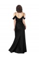 A-Line Off the Shoulder Silk like Satin Long Black Formal Evening Gown / Prom Dress / Bridesmaid Dress Sydney