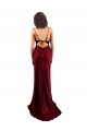 Sheath Cowl Neck Silk like Satin Long Burgundy Formal Evening Gown / Prom Dress / Bridesmaid Dress Sydney