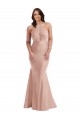 Mermaid Halter Neck Silk like Satin Long Dusty Pink Formal Plus Size Evening Gown / Prom Dress / Bridesmaid Dress Sydney