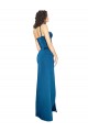 Sheath Spaghetti Straps Silk like Satin Long Peacock Blue Formal Evening Gown / Prom Dress / Bridesmaid Dress Sydney