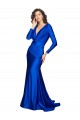 Mermaid V-Neck Silk like Satin Long Royal Blue Formal Evening Gown / Prom Dress / Bridesmaid Dress Sydney