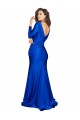 Mermaid V-Neck Silk like Satin Long Royal Blue Formal Evening Gown / Prom Dress / Bridesmaid Dress Sydney