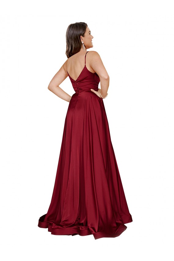 A-Line Sweetheart Silk like Satin Long French Blue Black Tie Evening Gown / Prom Dress / Bridesmaid Dress Sydney