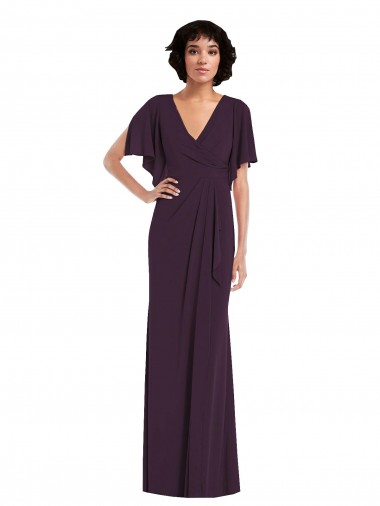 Sheath V-Neck Spandex Long Grape Formal Evening Gown / Prom Dress / Bridesmaid Dress Sydney