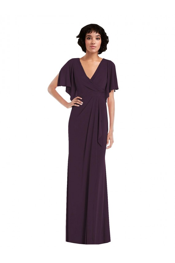 Sheath V-Neck Spandex Long Grape Formal Evening Gown / Prom Dress / Bridesmaid Dress Sydney