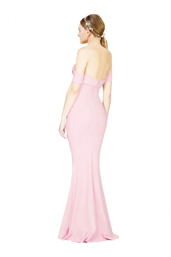 A-Line Strapless Stretch Crepe Long Pink Formal Evening Gown / Prom Dress / Bridesmaid Dress Sydney