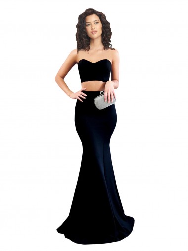 Mermaid High Neck Stretch Crepe Long Black Formal Evening Gown / Prom Dress / Bridesmaid Dress Sydney
