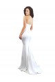 Mermaid High Neck Stretch Crepe Long White Formal Evening Gown / Prom Dress / Bridesmaid Dress Sydney