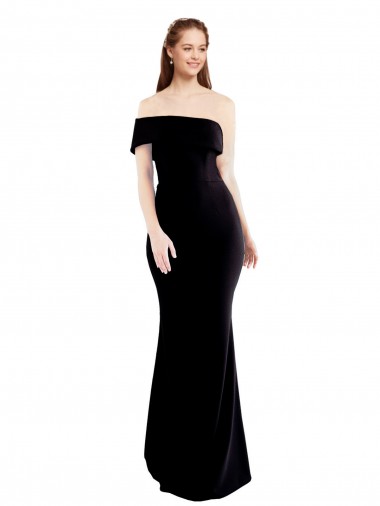 Mermaid One Shoulder Stretch Crepe Long Black Formal Evening Gown / Prom Dress / Bridesmaid Dress Sydney