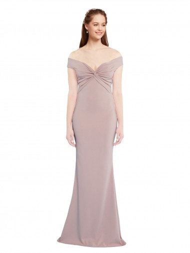 Mermaid V-Neck Stretch Crepe Long Dusty Pink Formal Evening Gown / Prom Dress / Bridesmaid Dress Sydney