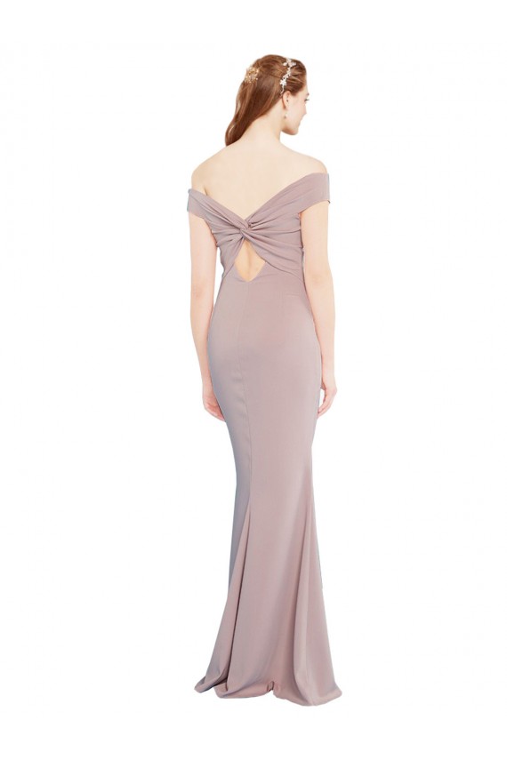 Mermaid V-Neck Stretch Crepe Long Dusty Pink Formal Evening Gown / Prom Dress / Bridesmaid Dress Sydney