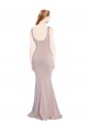Mermaid Scoop Neck Stretch Crepe Long Dusty Pink Formal Evening Gown / Prom Dress / Bridesmaid Dress Sydney