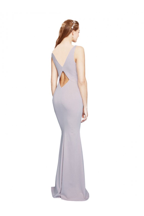 Mermaid V-Neck Stretch Crepe Long Arctic Lilac Formal Evening Gown / Prom Dress / Bridesmaid Dress Sydney