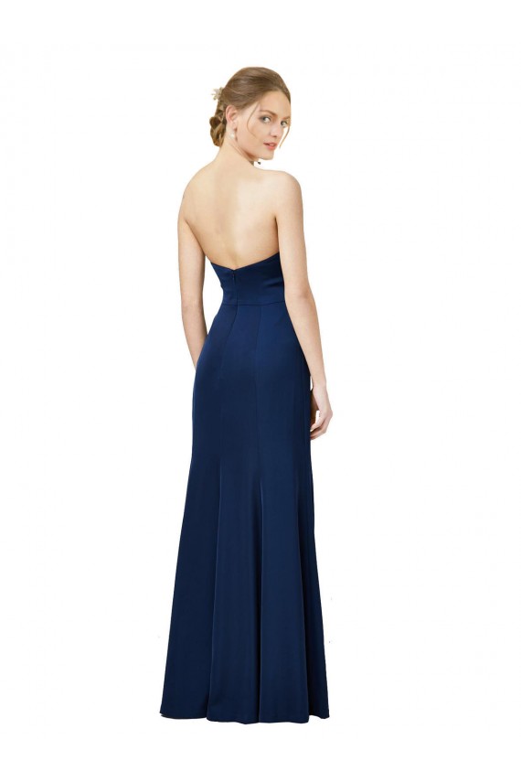 Sheath Strapless Stretch Crepe Long Black Formal Dress / Bridesmaid Dress Sydney