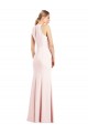 Trumpet V-Neck Stretch Crepe Long Pink Semi Formal Evening Dress / Prom Dress / Bridesmaid Dress Sydney