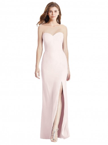 Trumpet Strapless Stretch Crepe Long Pink Semi Formal Evening Dress / Prom Dress / Bridesmaid Dress Sydney