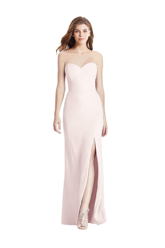 Trumpet Strapless Stretch Crepe Long Pink Semi Formal Evening Dress / Prom Dress / Bridesmaid Dress Sydney