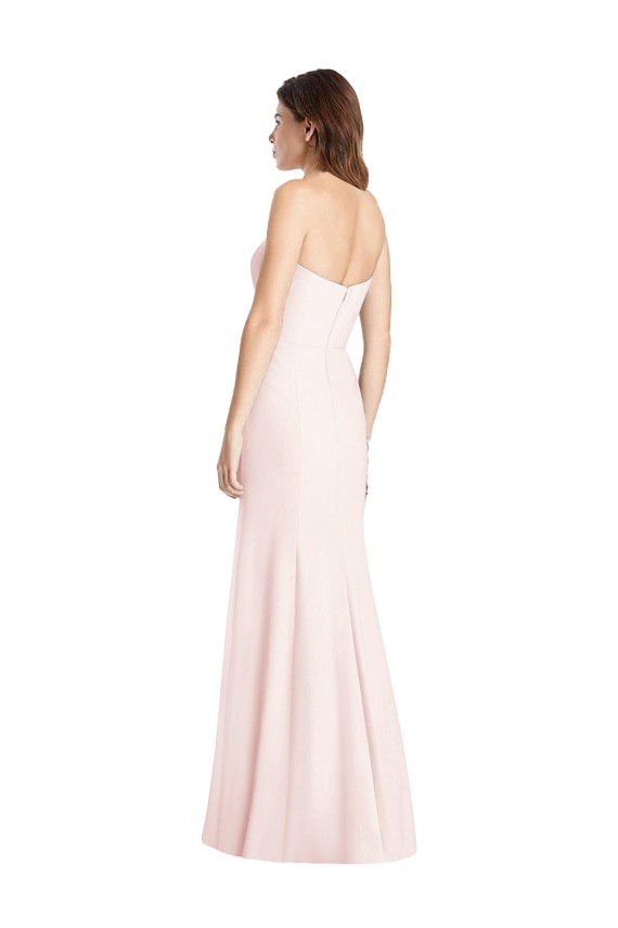 Trumpet Strapless Stretch Crepe Long Pink Semi Formal Evening Dress / Prom Dress / Bridesmaid Dress Sydney