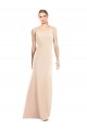 Trumpet Bateau Neck Stretch Crepe Long Nude Semi Formal Evening Dress / Prom Dress / Bridesmaid Dress Sydney