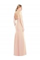 Trumpet Bateau Neck Stretch Crepe Long Nude Semi Formal Evening Dress / Prom Dress / Bridesmaid Dress Sydney